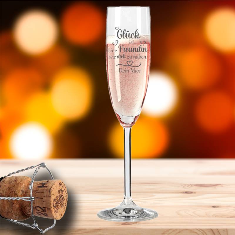 Sektglas von Leonardo Glück ist eine Freundin von Trendgravur
