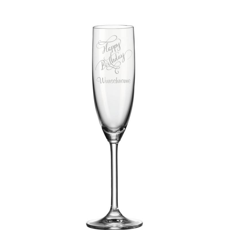 Sektglas von Leonardo-Happy Birthday von Trendgravur