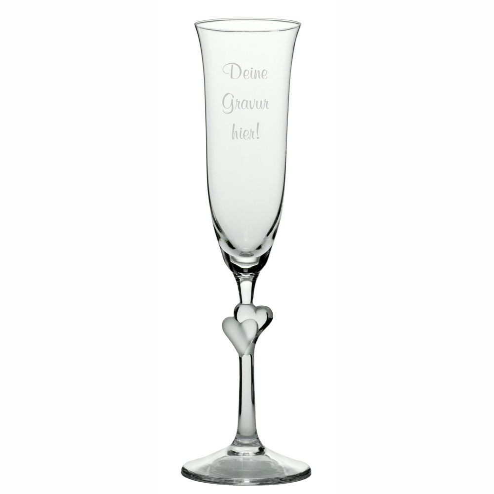 Stölzle Sektglas L'Amour weiss - Wunschtext von Trendgravur