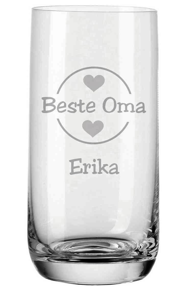 Trinkglas von Leonardo mit deiner Wunschgravur - Beste Oma von Trendgravur
