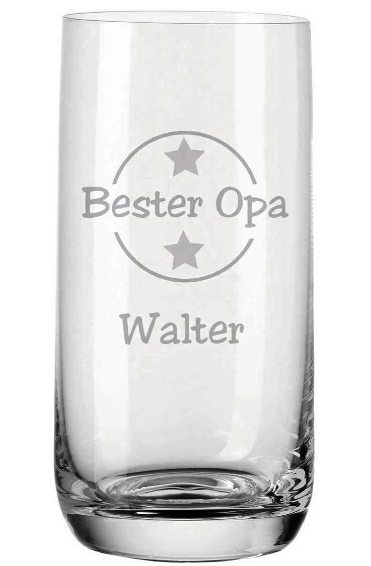Trinkglas von Leonardo mit deiner Wunschgravur - Bester Opa von Trendgravur