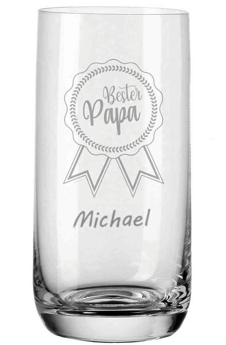 Trinkglas von Leonardo mit deiner Wunschgravur - Schleife Bester... von Trendgravur