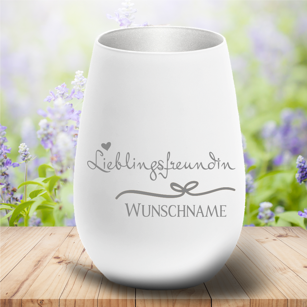 personalisiertes Windlicht Lieblingsfreundin mit Deinem Wunschnamen personalisiertes Windlicht Lieblingsfreundin mit Deinem Wunschnamen von Trendgravur
