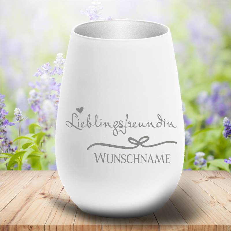 personalisiertes Windlicht Lieblingsfreundin mit Deinem Wunschnamen personalisiertes Windlicht Lieblingsfreundin mit Deinem Wunschnamen von Trendgravur