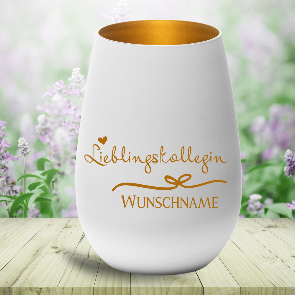 personalisiertes Windlicht Lieblingskollegin mit Deinem Wunschnamen personalisiertes Windlicht Lieblingskollegin mit Deinem Wunschnamen von Trendgravur