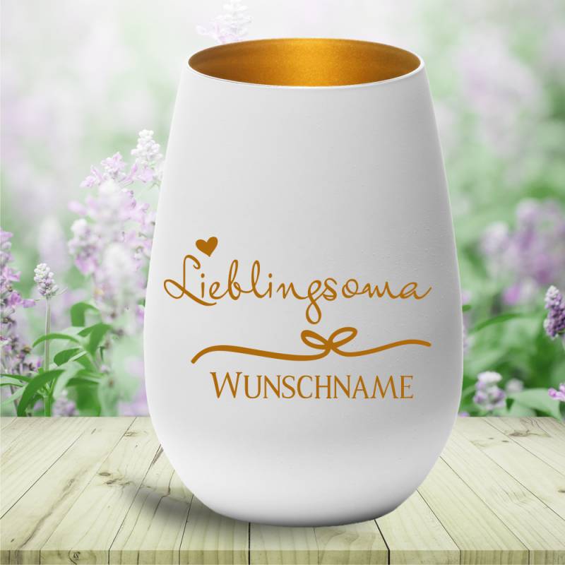 personalisiertes Windlicht Lieblingsoma mit Deinem Wunschnamen von Trendgravur