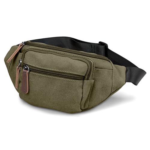 Trendhim Gürteltasche Herren Armeegrün | Canvas Bauchtasche mit Echtlederdetails & Verstellbarem Riemen | 26×16.5×10 cm | Dänisches Design | Lässiges Accessoire Trendhim Gürteltasche Herren Armeegrün | Canvas Bauchtasche mit Echtlederdetails & Verstellbarem Riemen | 26×16.5×10 cm | Dänisches Design | Lässiges Accessoire von Trendhim