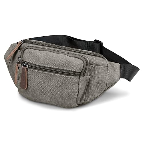 Trendhim Gürteltasche Herren Metallgrau | Canvas Bauchtasche mit Echtlederdetails & Verstellbarem Riemen | 26×16.5×10 cm | Dänisches Design | Lässiges Accessoire Trendhim Gürteltasche Herren Metallgrau | Canvas Bauchtasche mit Echtlederdetails & Verstellbarem Riemen | 26×16.5×10 cm | Dänisches Design | Lässiges Accessoire von Trendhim