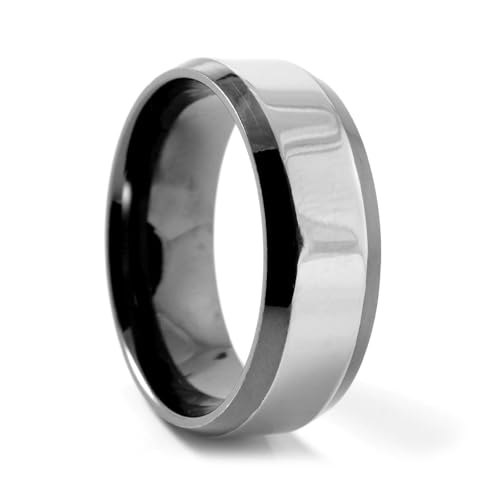 Trendhim Ringe für Männer | Schwarz & Silberfarbener Neigungsdesign | 316L Chirurgenstahl | Dänisches Design | Polierte Oberfläche | Schwarz/Stahl Trendhim Ringe für Männer | Schwarz & Silberfarbener Neigungsdesign | 316L Chirurgenstahl | Dänisches Design | Polierte Oberfläche | Schwarz/Stahl von Trendhim
