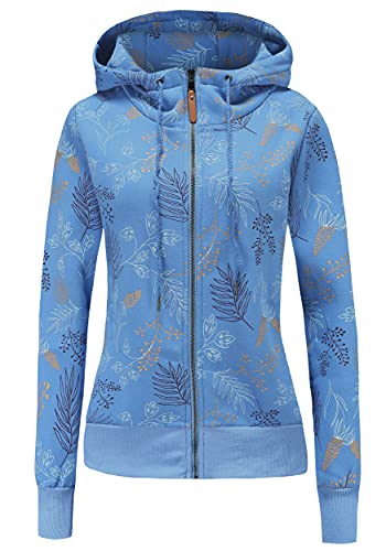 TrendiMax Damen Sweatjacke Kapuzenpullover Zip Hoodie Jacke mit Kapuze Winter Sweatshirt Kapuzenjacke, Blau, M von TrendiMax