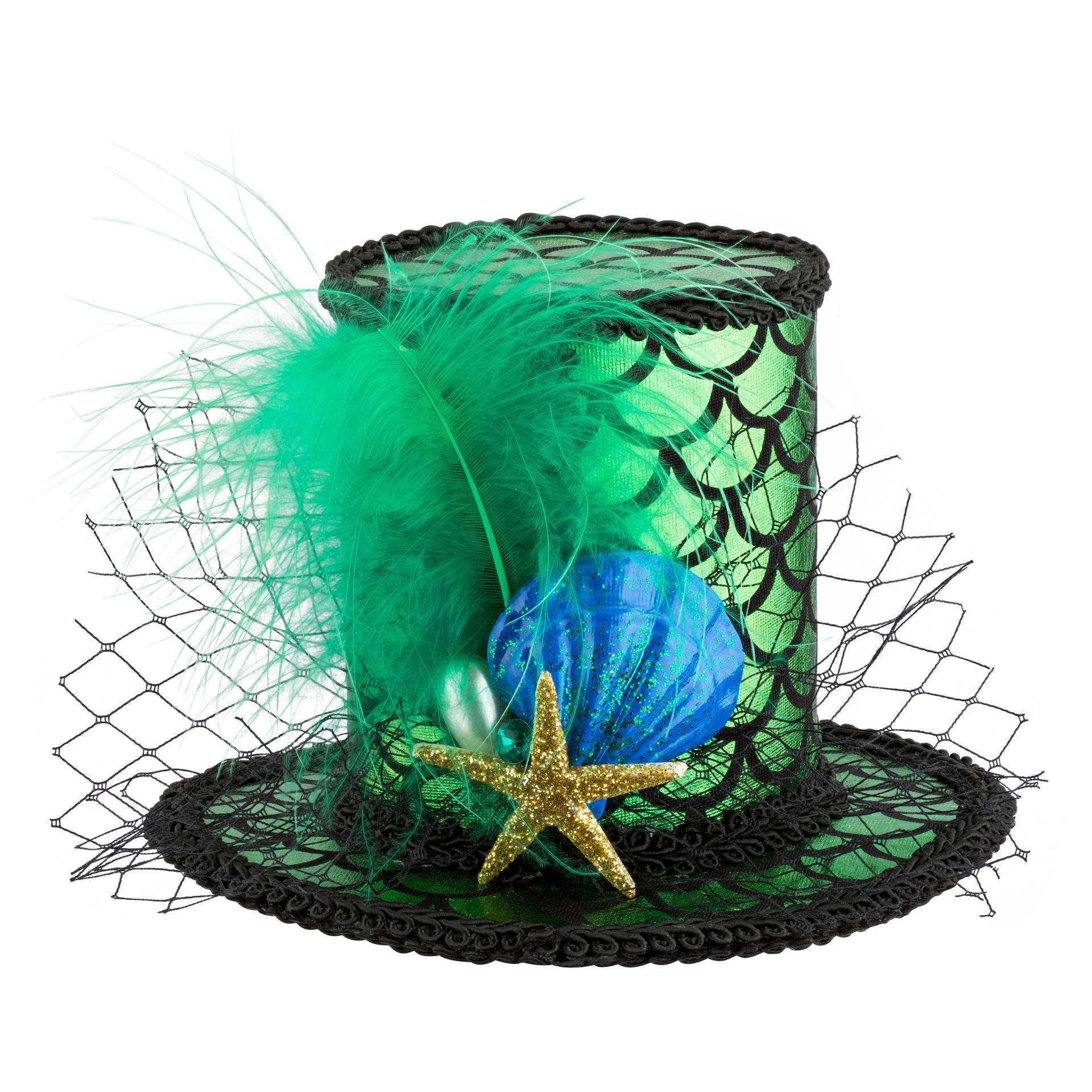 Eleganter Minihut Für Damen in Moderner Meermaid Optik Party Fasching Karneval von Trendideen