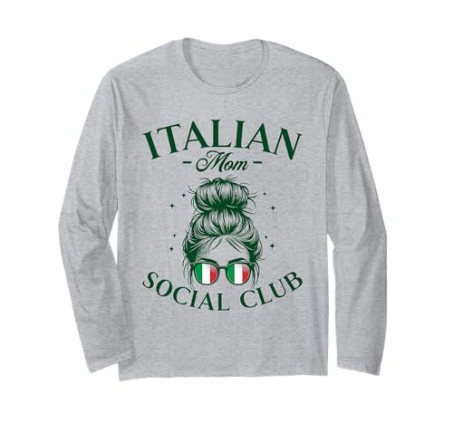 Italienische Mama Social Club Italienische Mama Langarmshirt von Trendige Italienische Mutter Entwürfe