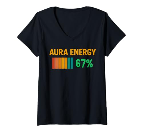 Damen SCP 67 Six Seven 6 7 Meme Design 6 7 T-Shirt mit V-Ausschnitt Damen SCP 67 Six Seven 6 7 Meme Design 6 7 T-Shirt mit V-Ausschnitt von Trending Meme Saying 6 7 for Men Women Kids