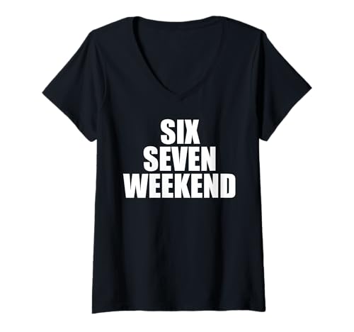 Damen SCP 67 Six Seven 6 7 Meme Design 6 7 T-Shirt mit V-Ausschnitt Damen SCP 67 Six Seven 6 7 Meme Design 6 7 T-Shirt mit V-Ausschnitt von Trending Meme Saying 6 7 for Men Women Kids