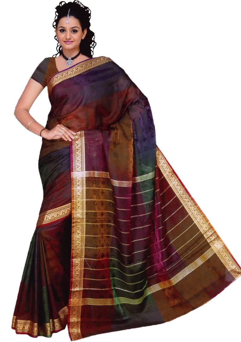 Exclusiv Bollywood Sari Regenbogen Bunt von Trendofindia