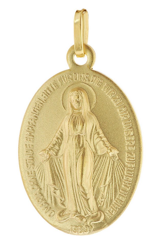 trendor Runder Anhänger Milagrosa 585 (14K) Gold Medaille Madonna von Trendor