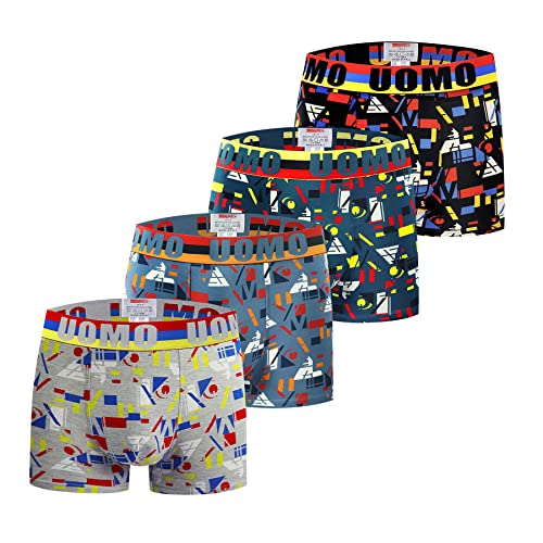 Trendy Boy Boxershorts Jungen Baumwolle Boxershorts Kinder Unterhose Unterwäsche 8-16 Jahre 4er Pack Mehrfarbiges Set Ultra Weich (1984, 12-14 Years) von Trendy Boy