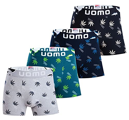 Trendy Boy Herren Boxer Slips Uomo Unterwäsche mit Premium Baumwolle Große Y-Front - 4-Pack mehrfarbiges italienisches Design Ultra Soft (5095, L) von Trendy Boy