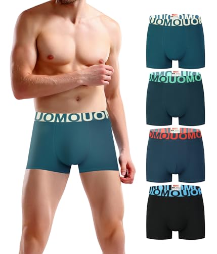 Trendy Boy Herren-Boxershorts Uomo Unterwäsche mit Premium-Baumwolle Large Y Front – 4er-Pack Mehrfarbiges italienisches Design Ultra Soft (1858, L) von Trendy Boy