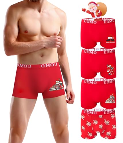 Trendy Boy Herren-Weihnachts-Boxershorts Unterwäsche mit Premium-Baumwolle – Große Y-Front – Italienische Design-Trunks – Neujahrs- und Weihnachts-Sonderkollektion (5185, L) von Trendy Boy