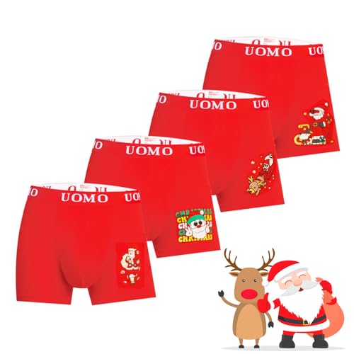 Trendy Boy Herren-Weihnachts-Boxershorts Unterwäsche mit Premium-Baumwolle – Große Y-Front – Italienische Design-Trunks – Neujahrs- und Weihnachts-Sonderkollektion (B693, L) von Trendy Boy