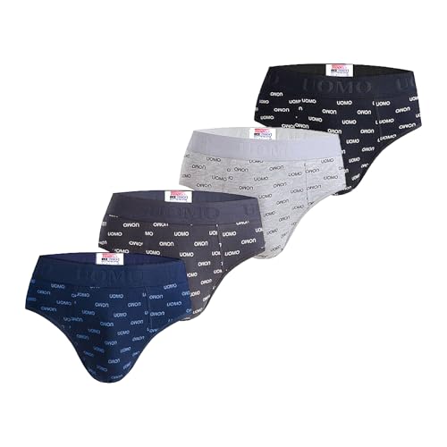Trendy Boy Herrenslips aus hochwertiger Baumwolle im 4er-Pack, Mehrfarbig, Ultra-weich, mit großem Y-Front-Einsatz (5134, XL) von Trendy Boy