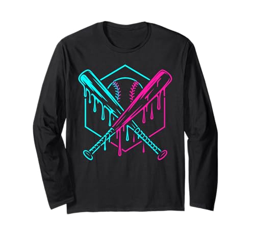 Baseball Drip für Jungen Drippy Design Jugend Mädchen Baseball Langarmshirt von Trendy Drippy Sports Apparel for Boys and Youth