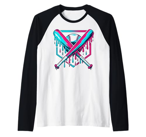 Baseball Drip für Jungen Drippy Design Jugend Mädchen Baseball Raglan von Trendy Drippy Sports Apparel for Boys and Youth