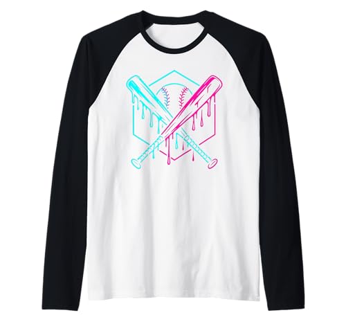 Baseball Drip für Jungen Drippy Design Jugend Mädchen Baseball Raglan von Trendy Drippy Sports Apparel for Boys and Youth