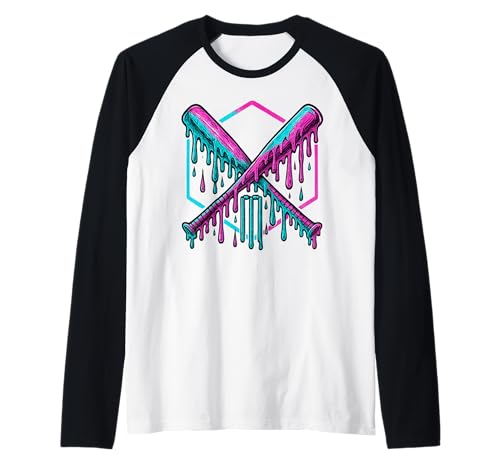 Cricket Drip für Jungen, Drippy Design, Jugend Jungen Cricket Raglan von Trendy Drippy Sports Apparel for Boys and Youth