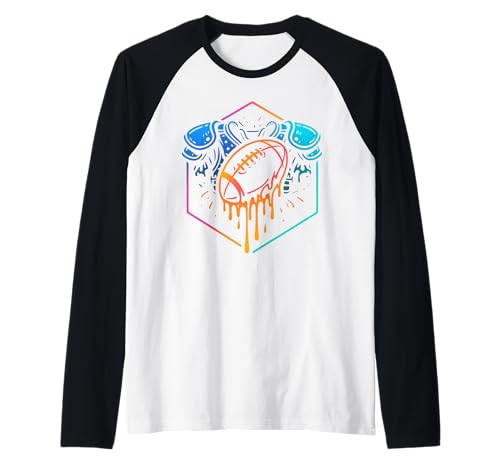 Fußball Drip für Jungen Drippy Design Jugend Mädchen Fußball Raglan von Trendy Drippy Sports Apparel for Boys and Youth