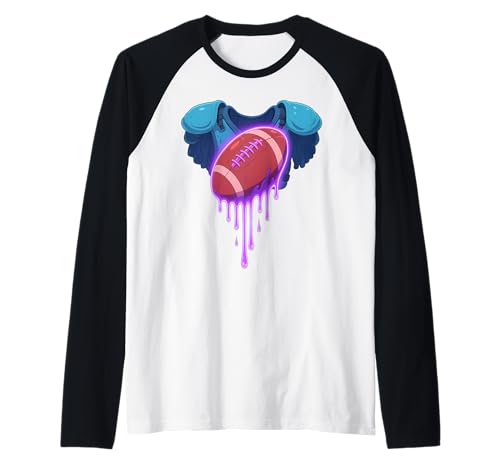 Fußball Drip für Jungen Drippy Shoulder Pads Jugend Mädchen Raglan von Trendy Drippy Sports Apparel for Boys and Youth