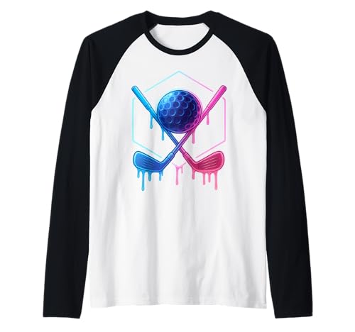 Golf Drip für Jungen Drippy Design Jugend Mädchen Golf Raglan von Trendy Drippy Sports Apparel for Boys and Youth