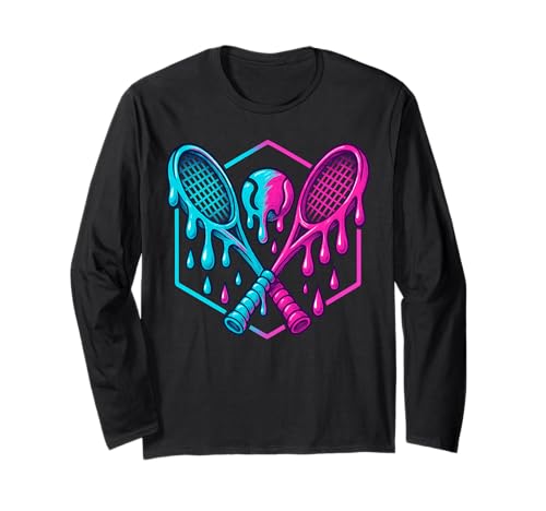 Tennis Drip für Jungen Drippy Design Jugend Mädchen Tennis Langarmshirt von Trendy Drippy Sports Apparel for Boys and Youth