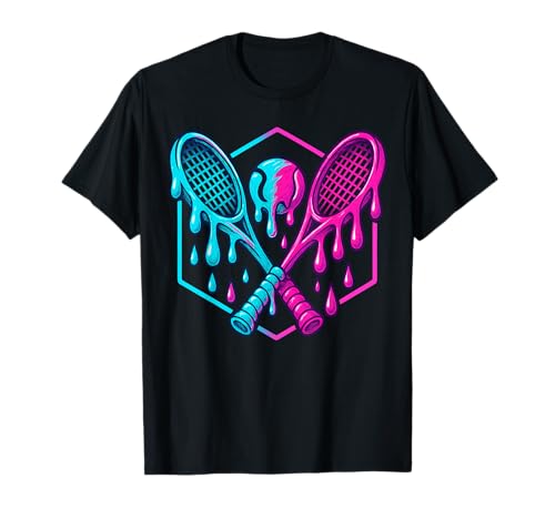 Tennis Drip für Jungen Drippy Design Jugend Mädchen Tennis T-Shirt von Trendy Drippy Sports Apparel for Boys and Youth
