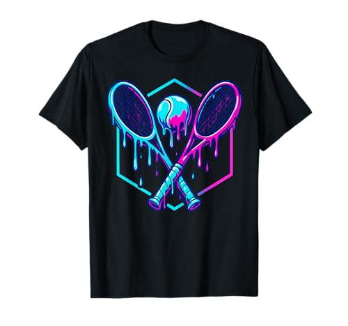 Tennis Drip für Jungen Drippy Design Jugend Mädchen Tennis T-Shirt von Trendy Drippy Sports Apparel for Boys and Youth