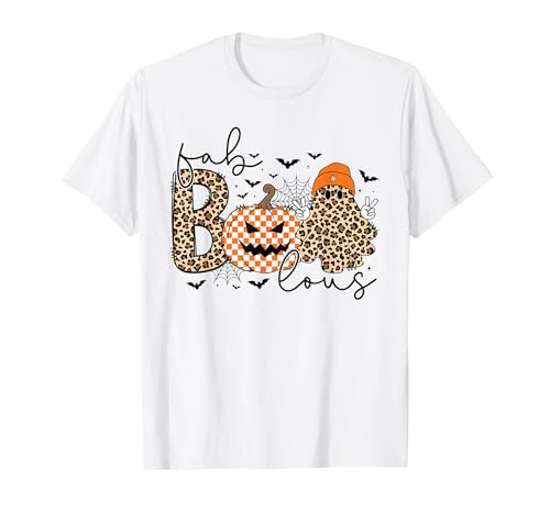 Niedlicher Leopard Ghost Boo Halloween Kürbis Peace Zeichen Frauen T-Shirt Niedlicher Leopard Ghost Boo Halloween Kürbis Peace Zeichen Frauen T-Shirt von Trendy Fall Halloween Party Leopard Ghost Tees