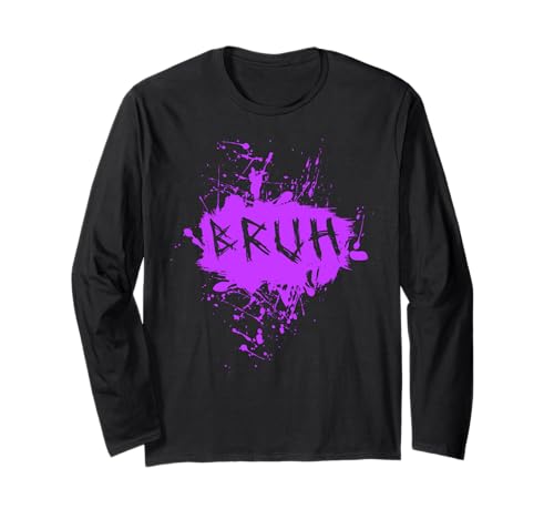 Bruh Lustiger Spruch Meme Bro Boy Mädchen Kinder Jugend Teenager Slang Langarmshirt von Trendy Funny Sayings Bruh Meme Video Game co.
