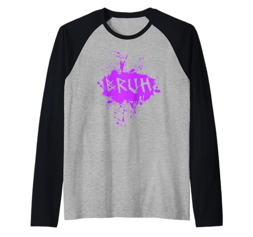 Bruh Lustiger Spruch Meme Bro Boy Mädchen Kinder Jugend Teenager Slang Raglan von Trendy Funny Sayings Bruh Meme Video Game co.