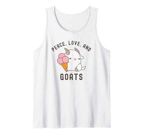 Süßes Bauernhoftier von Peace Love and Goats für Damen und Mädchen Tank Top von Trendy Retro Vintage Animal and Summer by D