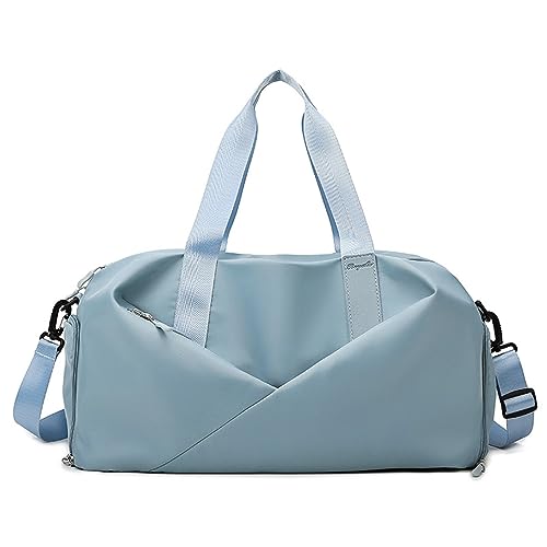 Duffle Bag, Turnbeutel für Damen, separates Schuhfach Yogatasche, Nass- und Trockentrennung Strandtasche, Himmelblau, Large, Freizeit von Trendy Tandi