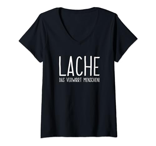 Lache Coole Sachen Teenager Mädchen Jungs Frau Spruch Lustig T-Shirt mit V-Ausschnitt Lache Coole Sachen Teenager Mädchen Jungs Frau Spruch Lustig T-Shirt mit V-Ausschnitt von Trendy Teenager Klamotten Deko Kleidung Geschenk
