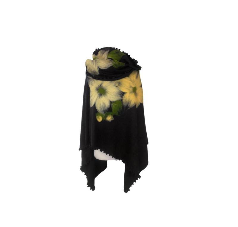 Damenponcho Und Schal, Handgefilzt Mit Wolle, Perfekt Als Geschenk, Modell 448 von Trendy4lady