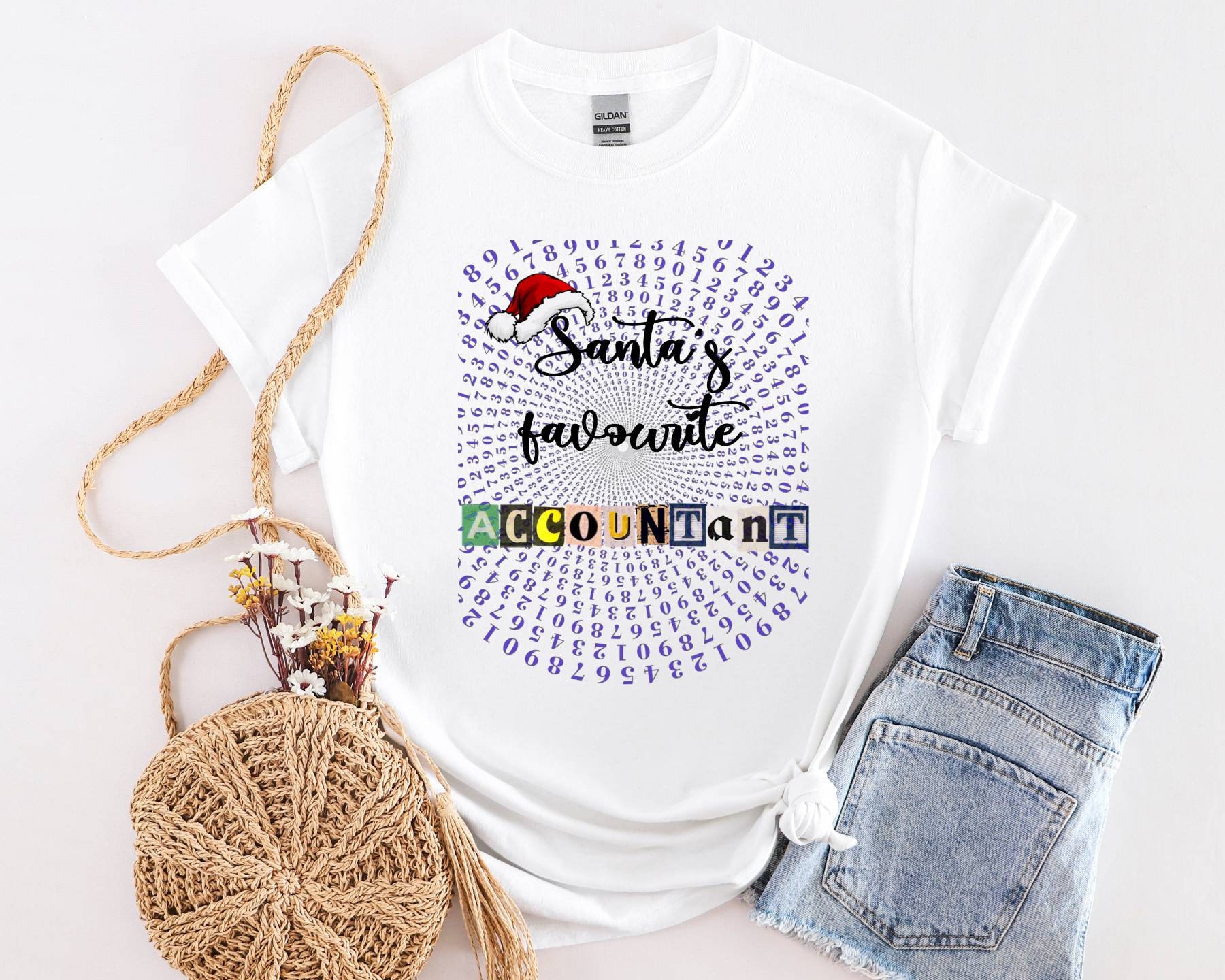 Buchhalter Shirt, Lustiges Cpa Hemd, Geschenk, Weihnachtsmann Lieblingsbuchhalter Weihnachtst-Shirt, Tabelle, Geschenk von TrendyBee92