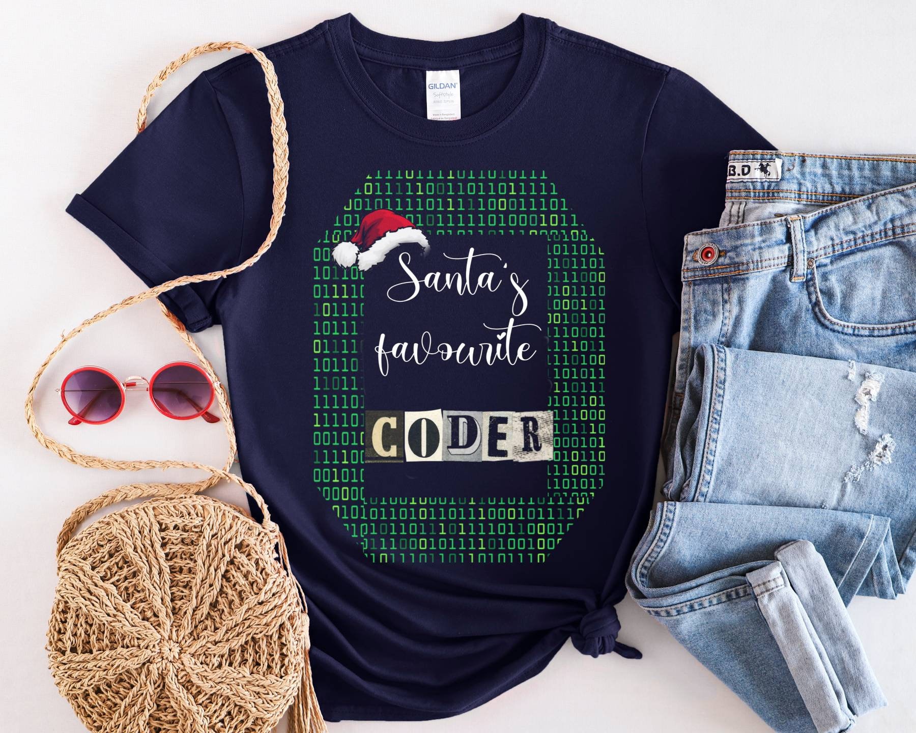 Coder Tshirt, Programmierer Programmier-T-Shirt, Hacker-Shirt, Geek-Geschenke Für Ihn, Coder-Geschenk, Weihnachtsmanns Liebling von TrendyBee92