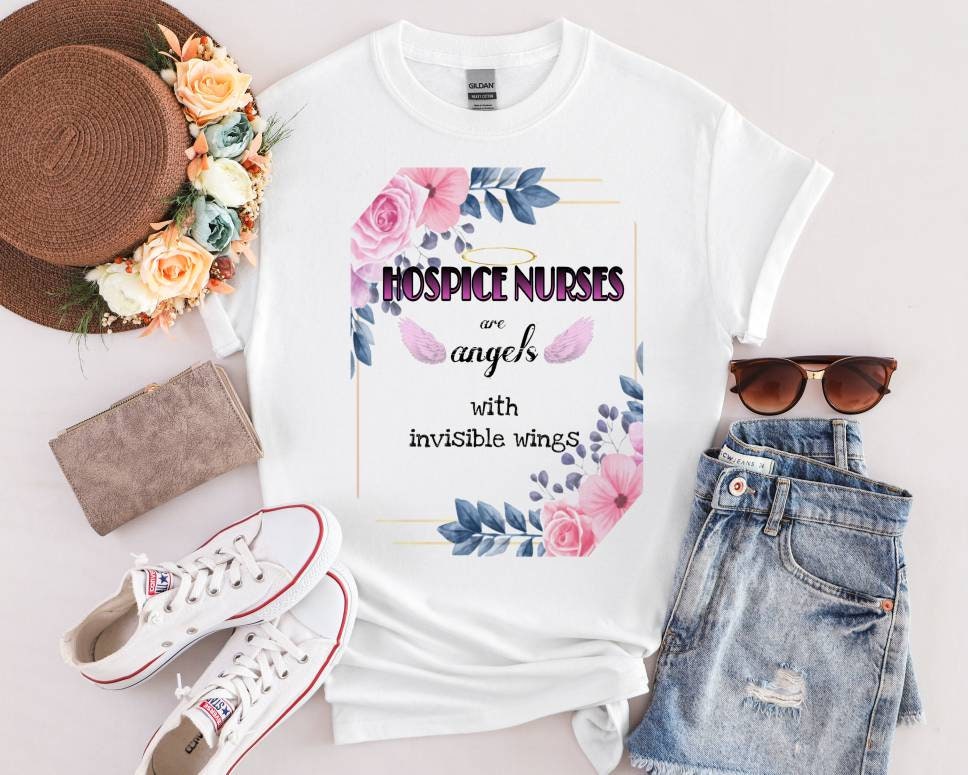 Hospiz Krankenschwester Engel T-Shirt, Shirt, Geschenk, Palliativpflege Pflegekraft Weihnachten Shirt von TrendyBee92