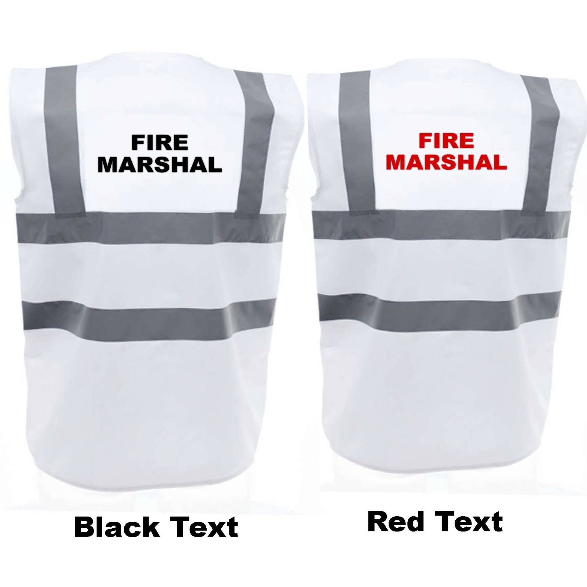 Fire Marshal Weiß Erwachsene Westen Hallo Sichtweite Reflektierende Bedruckte Hiviz Vis Sicherheitskleidung Fire Marshal Weiß Erwachsene Westen Hallo Sichtweite Reflektierende Bedruckte Hiviz Vis Sicherheitskleidung von TrendyCraftsShop