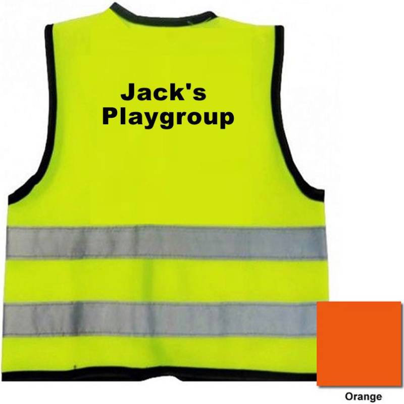 Gedruckter Benutzerdefinierter Text Oder Logo Kind Säugling Reflektierende Sicherheitsweste Rückseite Vorderseite Pink Gelb Orange Hivis Sport Gedruckter Benutzerdefinierter Text Oder Logo Kind Säugling Reflektierende Sicherheitsweste Rückseite Vorderseite Pink Gelb Orange Hivis Sport von TrendyCraftsShop