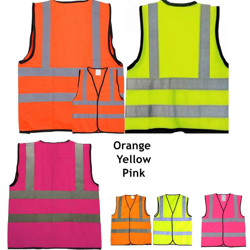Reflektierende Kinder Warnweste in Den Farben Hi-Vis Pink, Gelb, Orange von TrendyCraftsShop