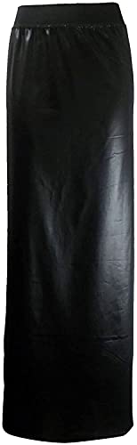 TrendyFashion Damen Maxirock mit Gummizug in der Taille, Wetlook-Rock, aus PVC, Wet Look Gyspy Maxirock, 50-52 von TrendyFashion